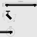 Plafonnier à LED design avec deux spots Dulce