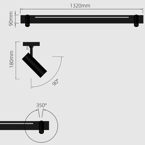 Plafonnier à LED design avec deux spots Dulce