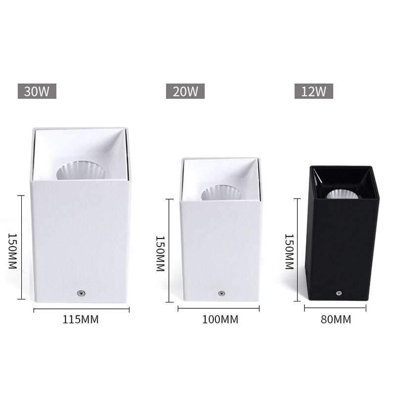 Spot moderne LED cubique et métallique Elma - vue 7 sur 7
