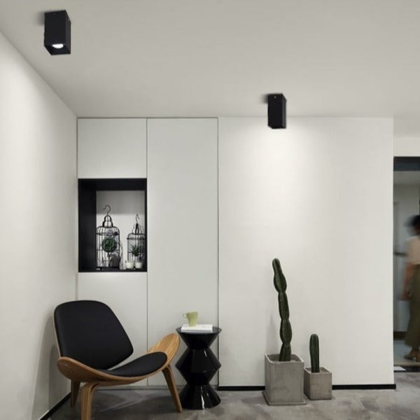 Spot moderne LED cubique et métallique Elma - vue 4 sur 7