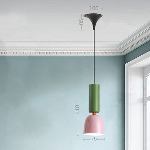 Suspension design LED avec abat-jour nordic coloré Topaz - vue 9 sur 10