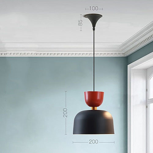 Suspension design LED avec abat-jour nordic coloré Topaz - vue 10 sur 10