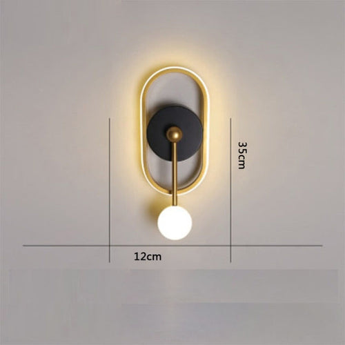 Applique murale design géométrique avec boule suspendue Oryna