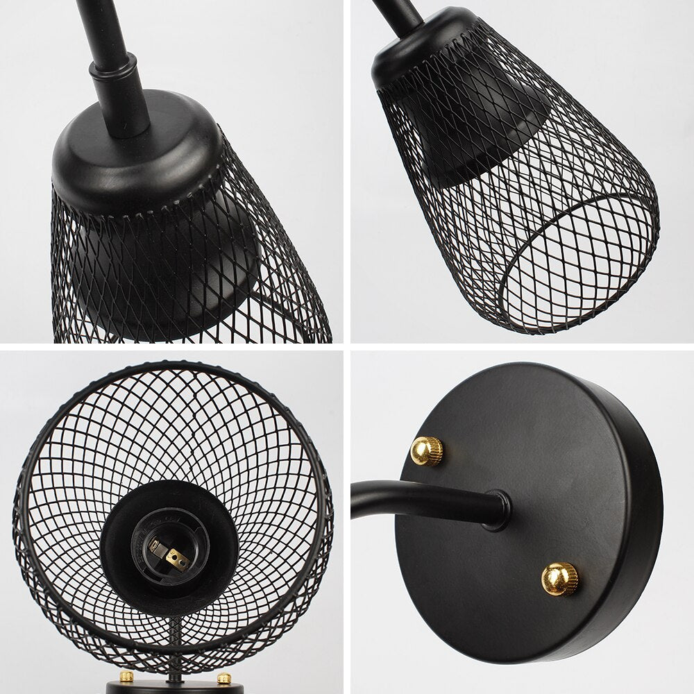 Applique murale moderne LED en métal noir Ovo - vue 3 sur 5