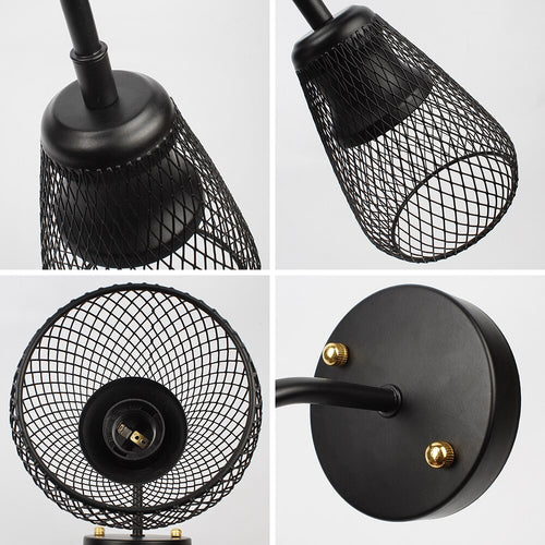 Applique murale moderne LED en métal noir Ovo - vue 3 sur 5