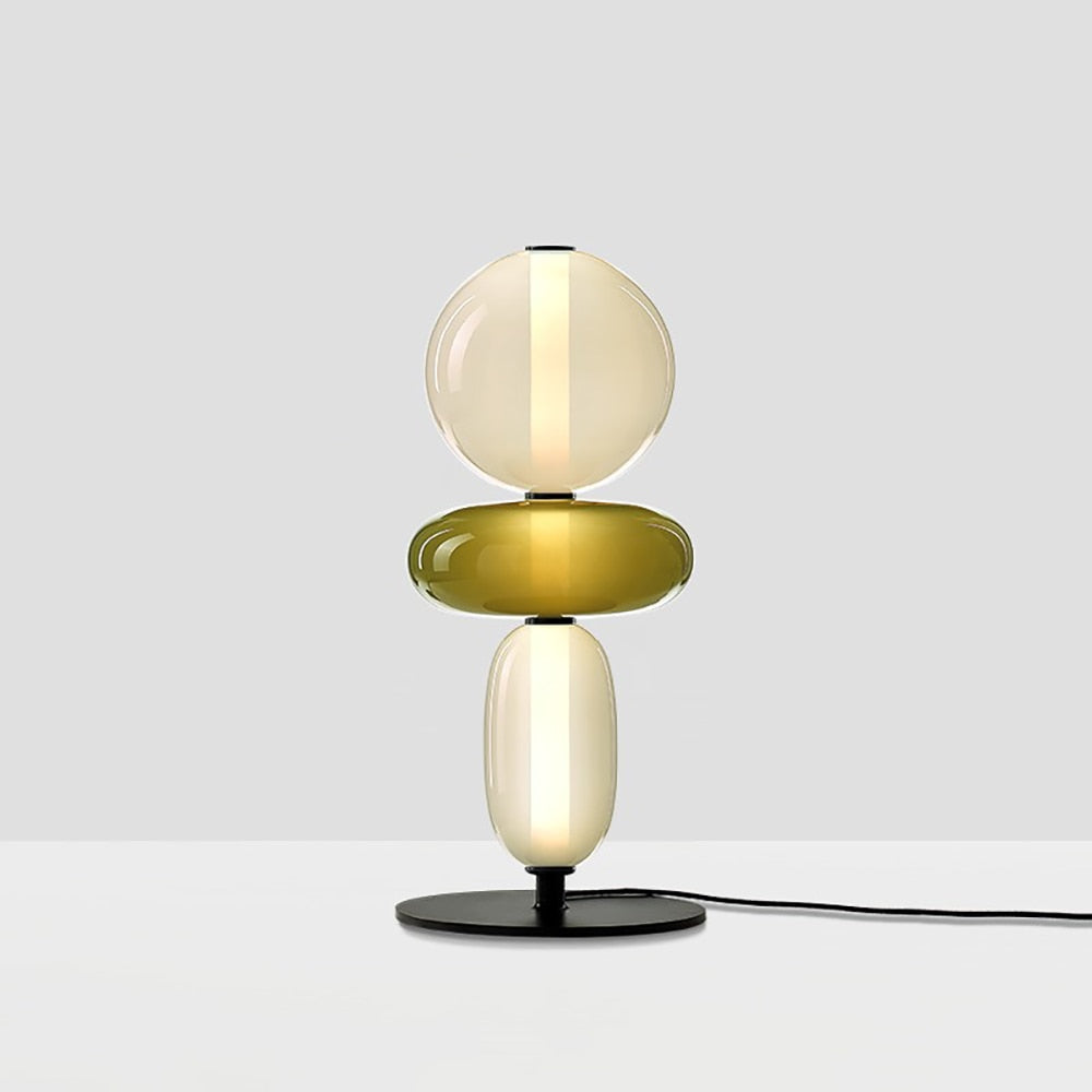 Lampe à poser moderne LED en forme de pierres Albane - vue 8 sur 11
