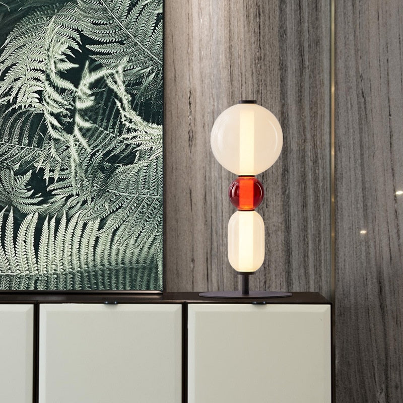 Lampe à poser moderne LED en forme de pierres Albane - vue 3 sur 11
