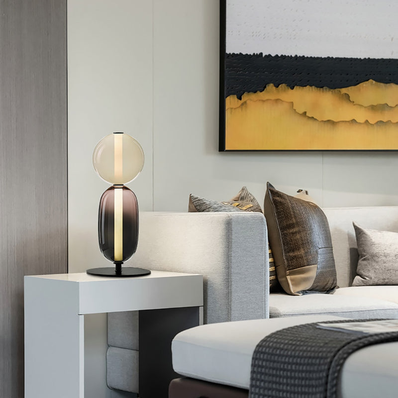 Lampe à poser moderne LED en forme de pierres Albane