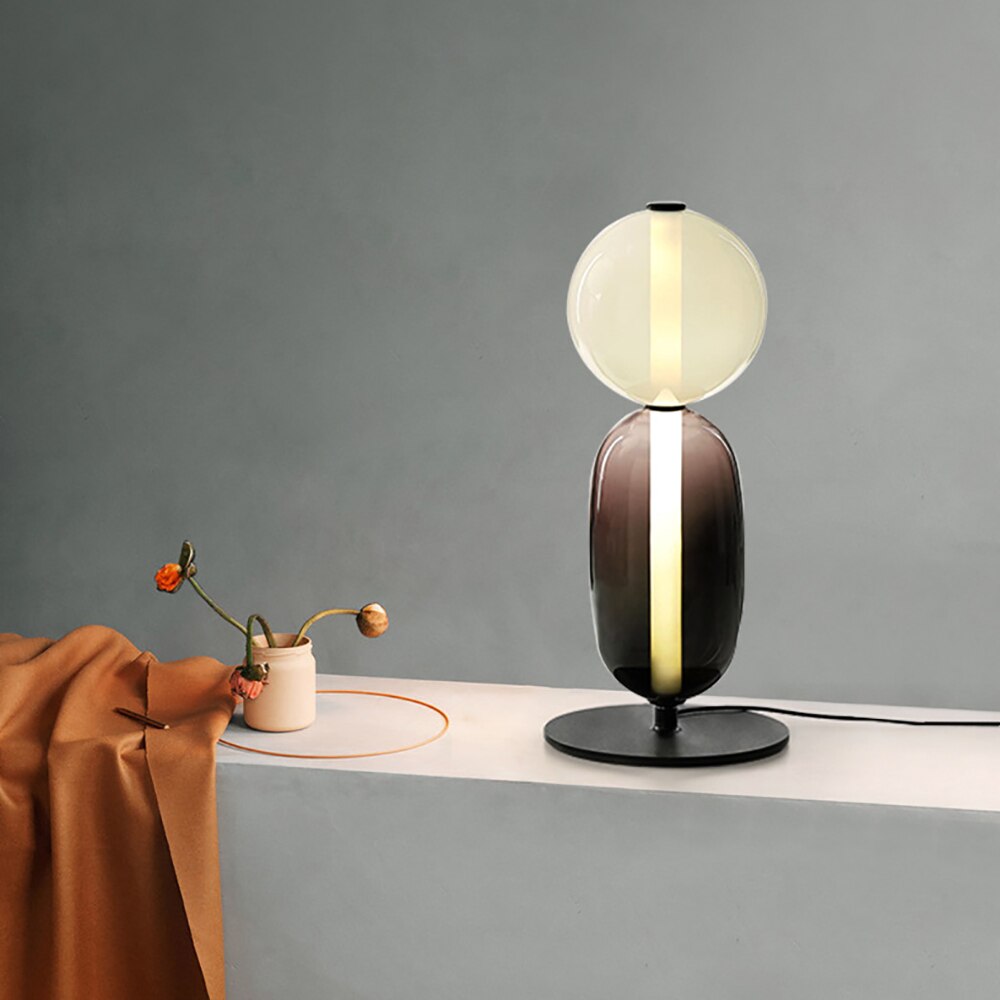 Lampe à poser moderne LED en forme de pierres Albane - vue 7 sur 11
