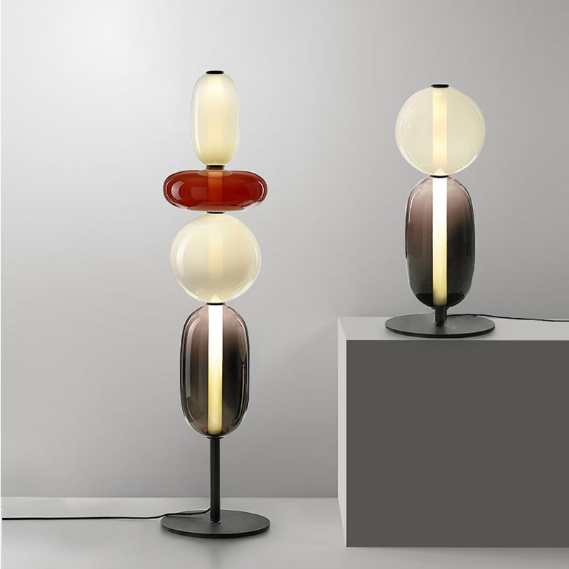 Lampe à poser moderne LED en forme de pierres Albane