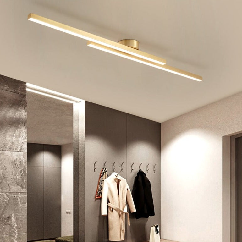 Plafonnier Led blanc 4 spots + lumière indirecte design minimaliste -  AlsaceLed