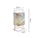 Lampe de bureau rétro en tissu et métal blanc Miot