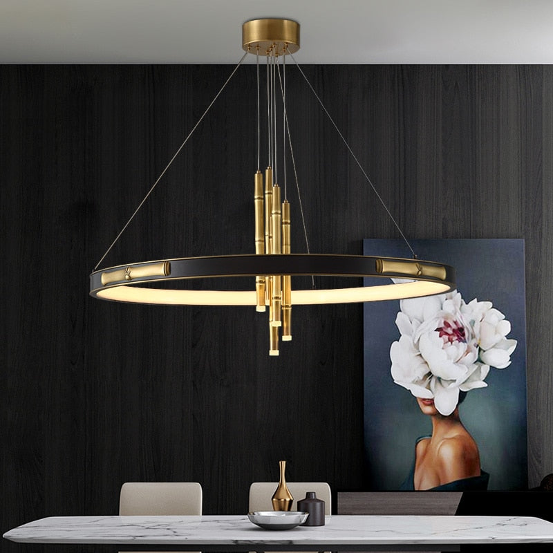 Lustre moderne et circulaire style chinois luxury Yoshi - vue 2 sur 6