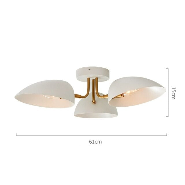 Plafonnier moderne avec 3 lampes en métal Ranya - vue 4 sur 4