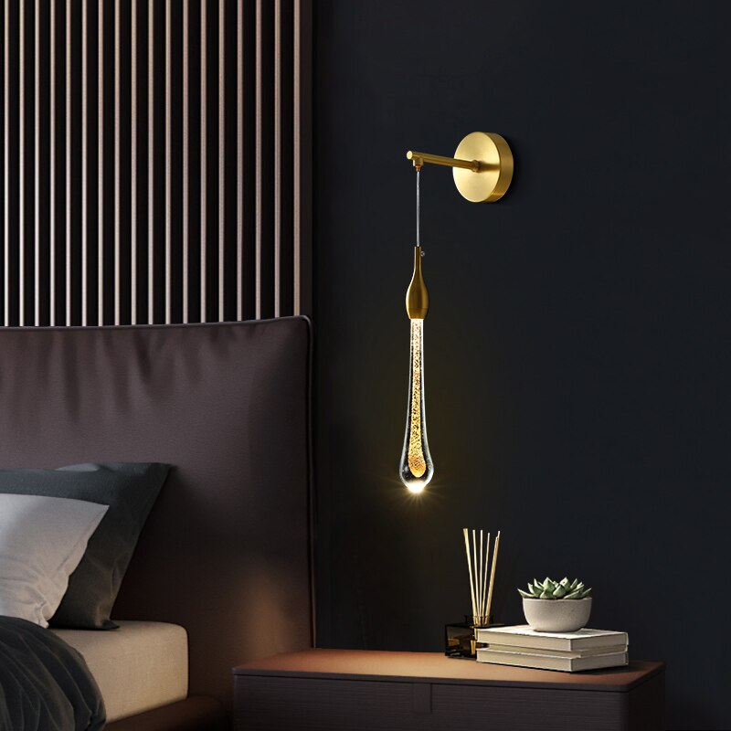 Applique murale moderne suspendue dorée luxury Gabriella - vue 3 sur 7
