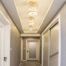 Plafonnier moderne luxury doré en cristal Pylonna