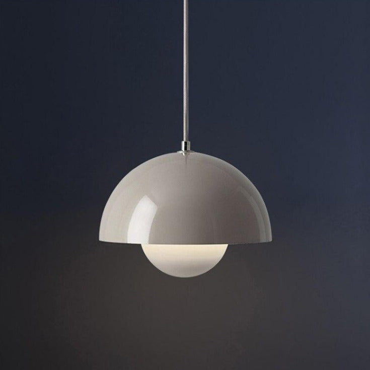 Suspension moderne avec abat jour demi-cercle coloré Maryana - vue 8 sur 19