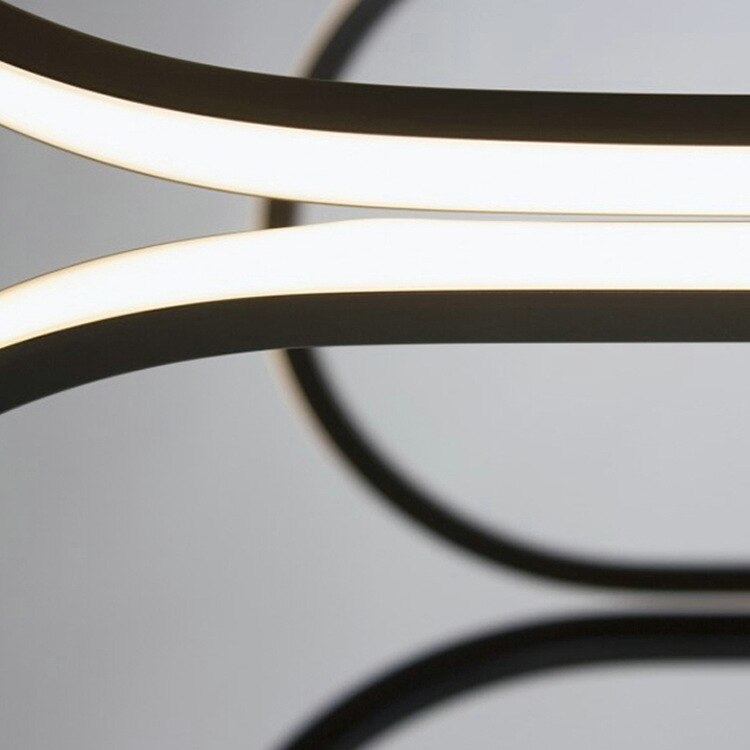 Lustre moderne LED en forme d'arc Unalli - vue 3 sur 4