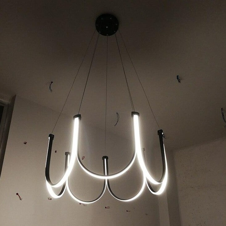 Lustre moderne LED en forme d'arc Unalli - vue 2 sur 4