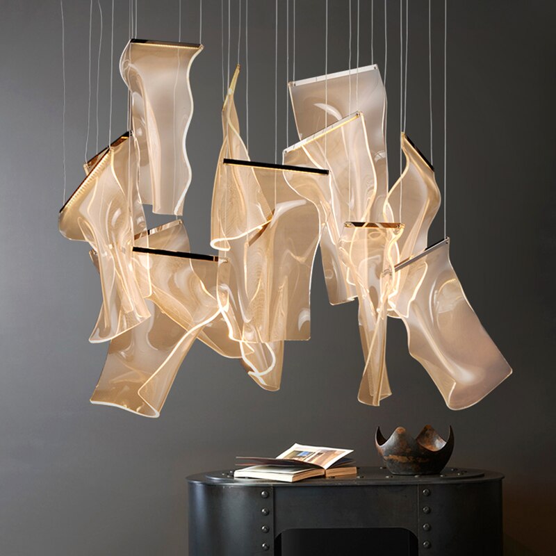 Suspension moderne luxury en verre Lamina - vue 3 sur 4