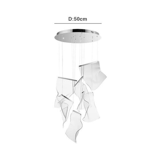 Suspension moderne luxury en verre Lamina