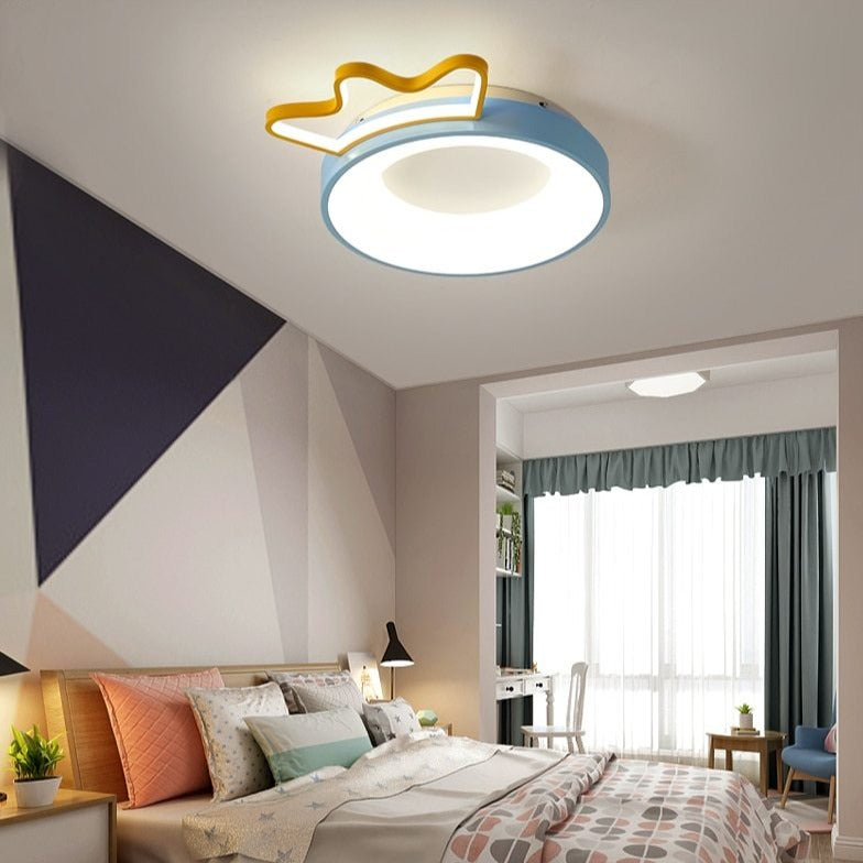 Plafonnier enfants LED en forme de couronne colorée Principesa