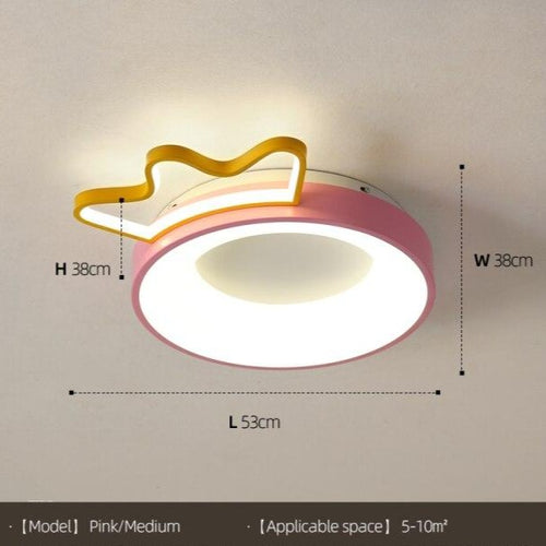 Plafonnier enfants LED en forme de couronne colorée Principesa