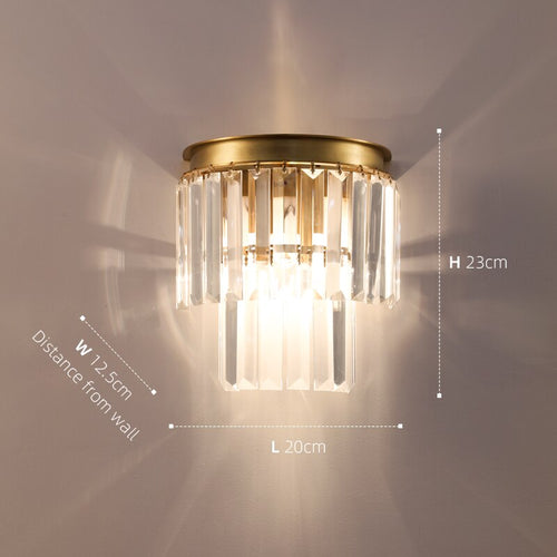 Applique murale moderne LED en cristal Kleon