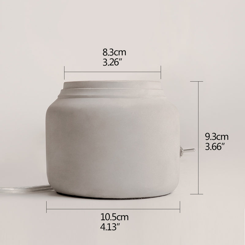 Lampe à poser rétro en ciment gris Lino