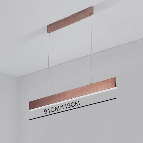 Lustre design LED barre très fine rectangulaire suspendue