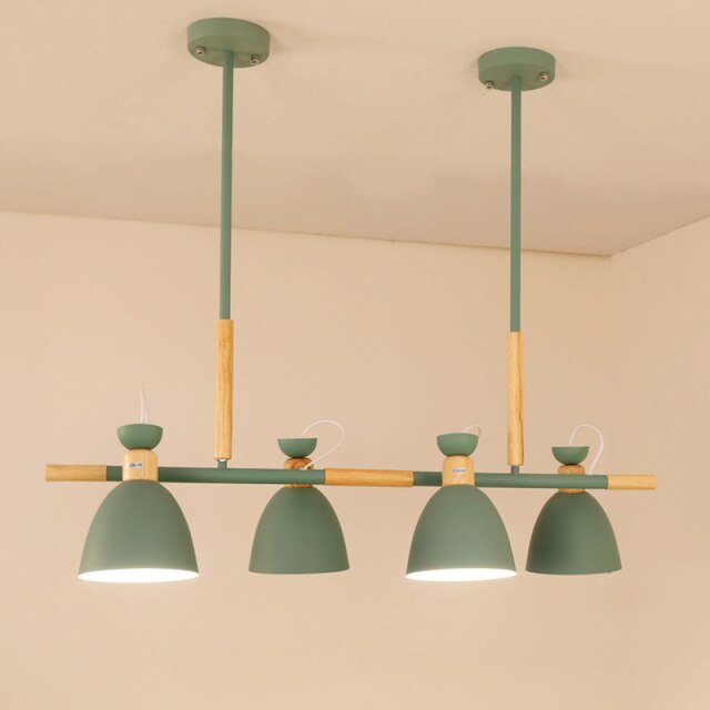 Suspension à spots métal et bois Wooden (plusieurs couleurs) - vue 5 sur 8