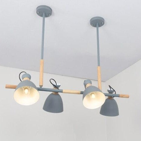 Suspension à spots métal et bois Wooden (plusieurs couleurs) - vue 6 sur 8
