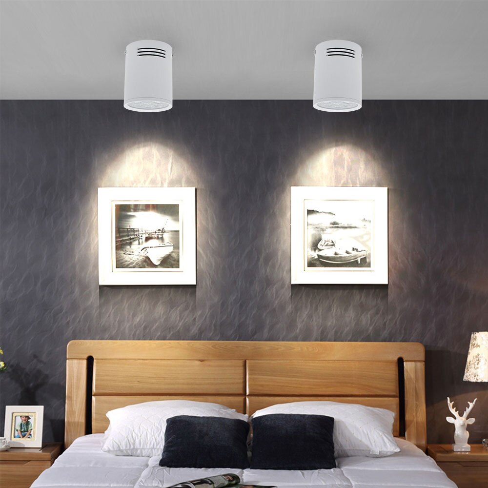 Spot moderne LED cylindrique en aluminium avec effet nid d'abeille Beepy - vue 4 sur 7