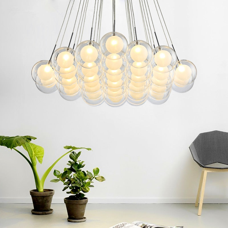 Lustre moderne LED avec plusieurs bulles suspendues Berenice