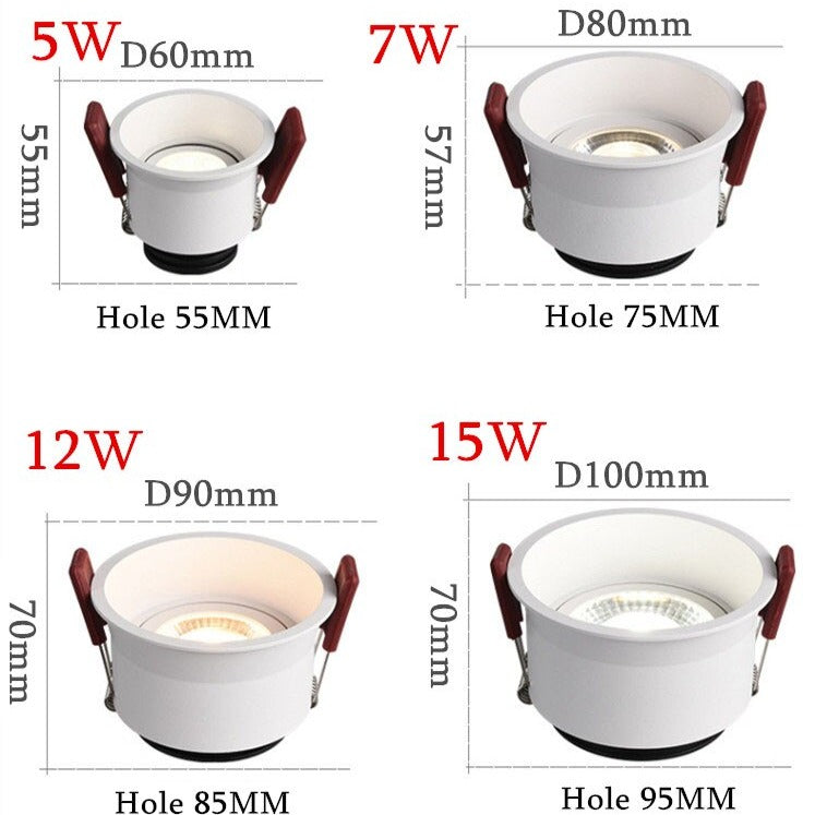 Spot moderne LED angle réglable à 24° et anti-éblouissement Elba - vue 8 sur 7