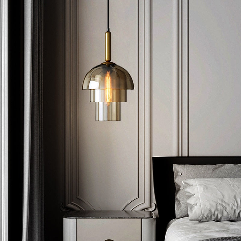 Suspension moderne LED plusieurs abat-jour arrondis Aymar - vue 3 sur 9