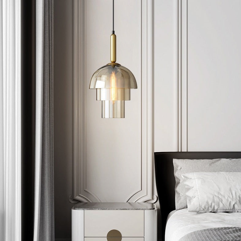 Suspension moderne LED plusieurs abat-jour arrondis Aymar - vue 6 sur 9