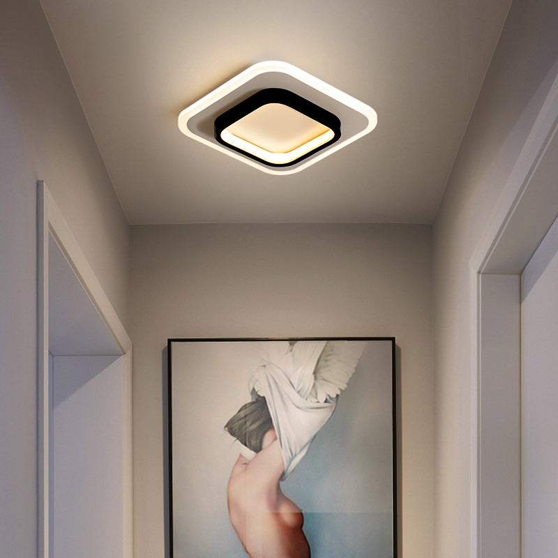 Plafonnier moderne LED forme carré ou circulaire Clery - vue 2 sur 8