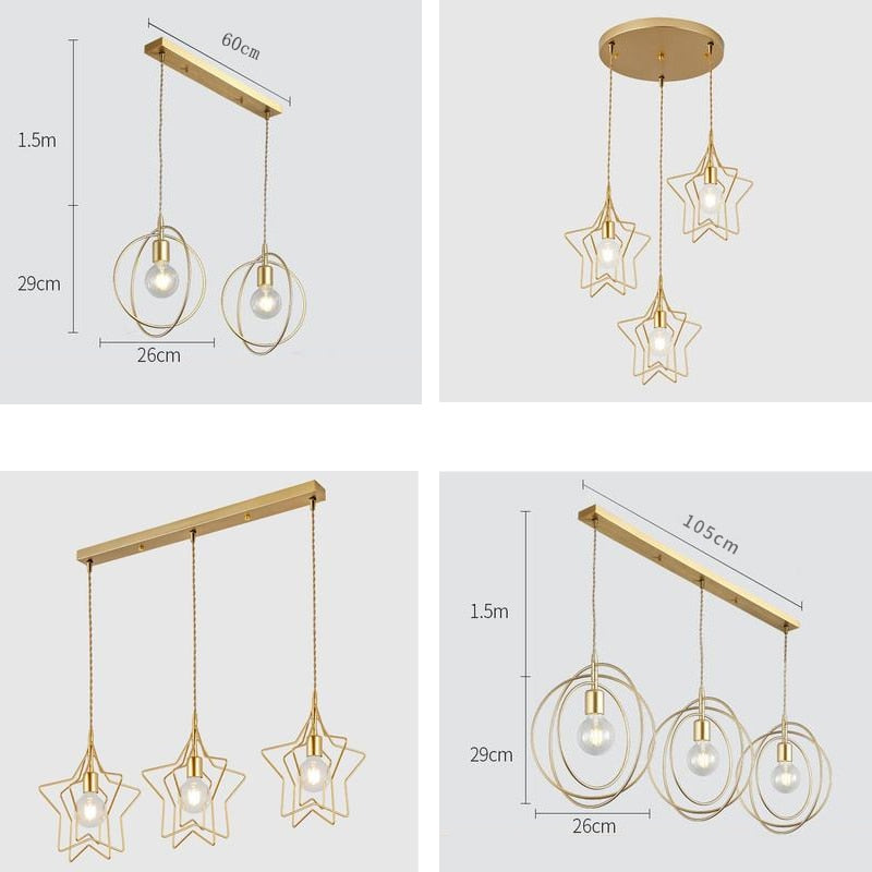 Lustre moderne LED avec plusieurs formes géometriques Yria - vue 7 sur 7