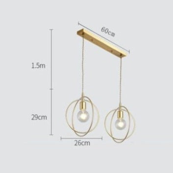 Lustre moderne LED avec plusieurs formes géometriques Yria - vue 6 sur 7