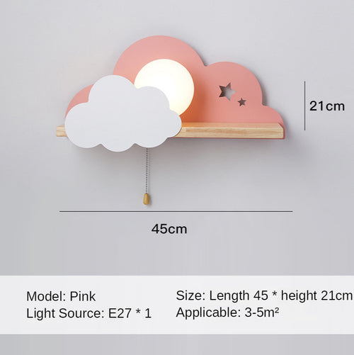 Applique murale moderne LED avec support en bois Lyzia