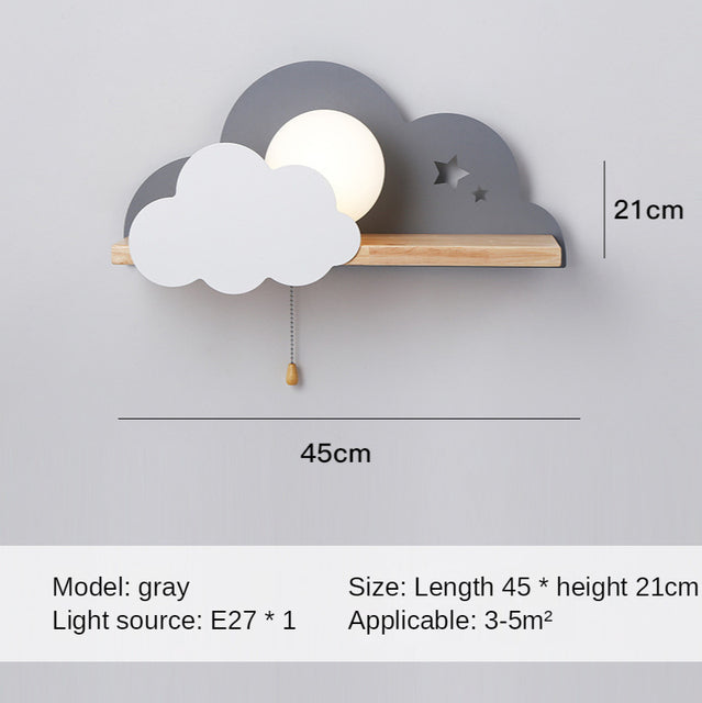 Applique murale moderne LED avec support en bois Lyzia - vue 8 sur 9
