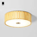 Plafonnier rond en bois LED aux bords arrondis Tatami