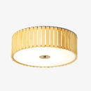 Plafonnier rond en bois LED aux bords arrondis Tatami