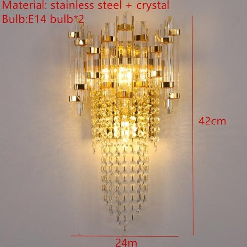 Applique murale moderne LED avec goutes en cristal Vega