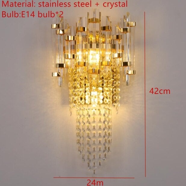 Applique murale moderne LED avec goutes en cristal Vega - vue 10 sur 10