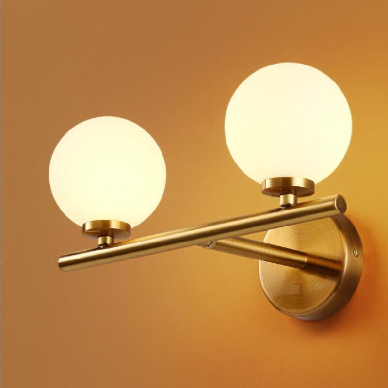 Applique murale moderne LED avec globes en verre Nyrea - vue 3 sur 10
