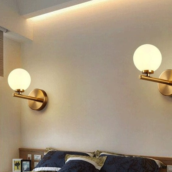 Applique murale moderne LED avec globes en verre Nyrea - vue 6 sur 10