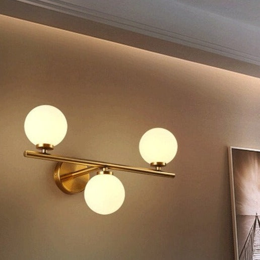 Applique murale moderne LED avec globes en verre Nyrea - vue 5 sur 10