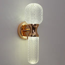 Applique murale moderne LED en verre et détails dorés Ursa